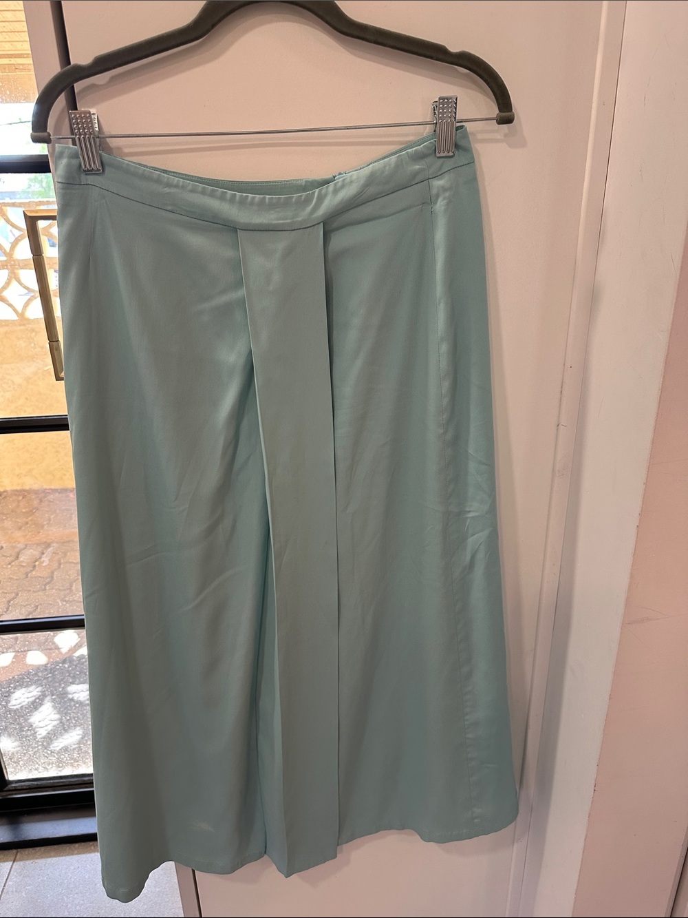 Vintage Doncaster Silk Blend Light Aqua Pleated Midi Skirt